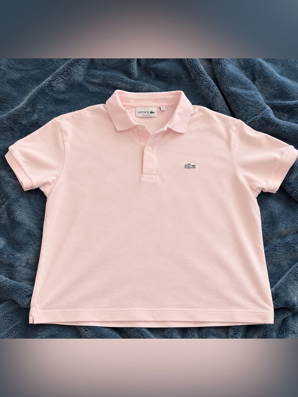 Lacoste Men's Regular Fit Paris Stretch Piqué Polo, light pink, Size 7 (US XXL)